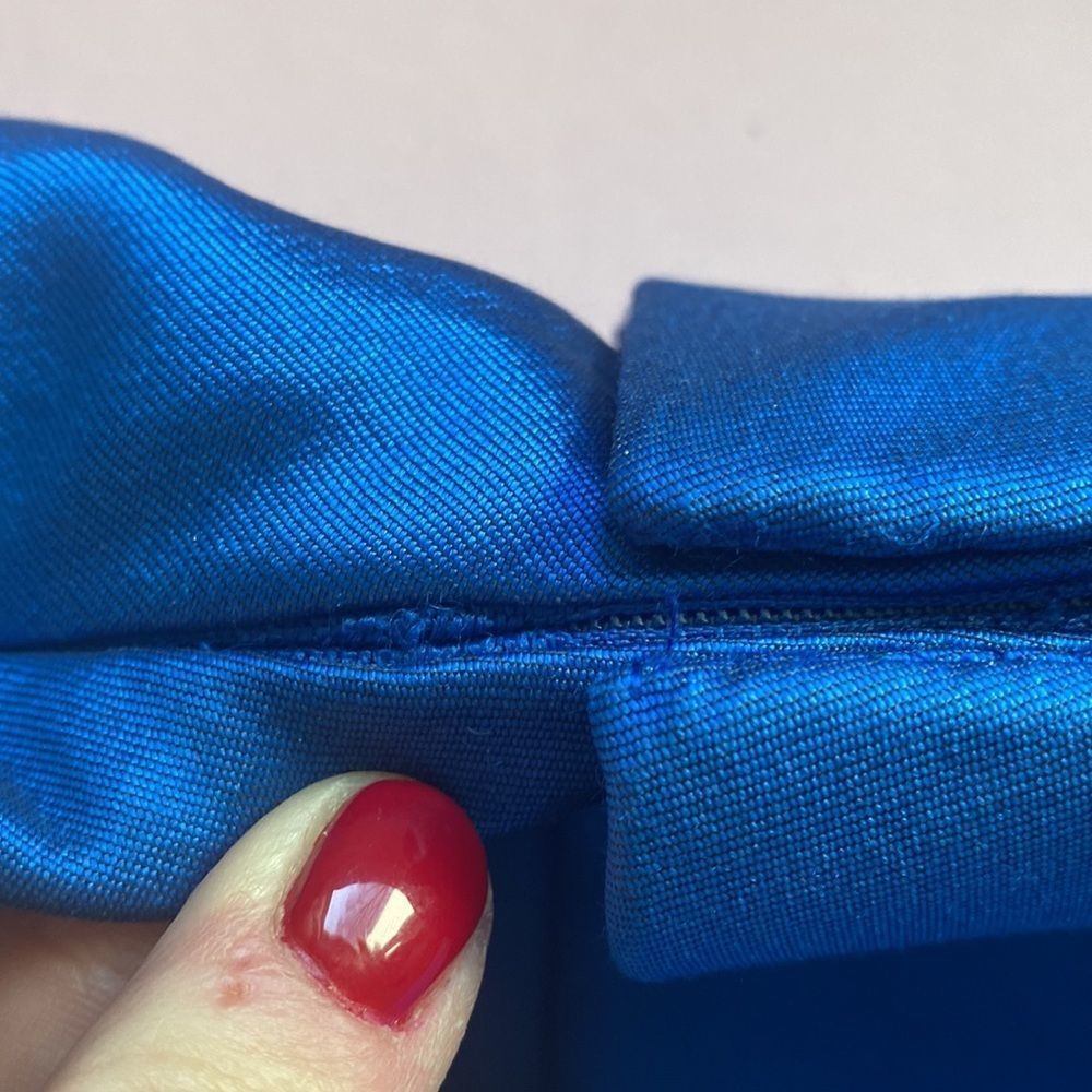 NWOT Marchesa Royal Blue Silk One shoulder Cocktail Mini Dress - Picture 11 of 11
